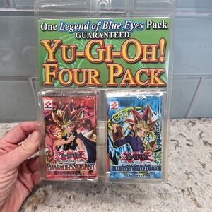 Yu Gi Oh Four Pack Trading Card Game Konami Legend of Blue Eyes Pharaohs Servant